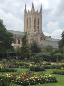 Bury St Edmunds Cathedral from old abbey gardens