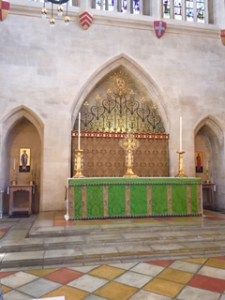 Bury St Edmunds Cathedral main communion table in the new quire (built 1970)