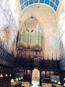 Carlisle Cathedral organ and choir stalls