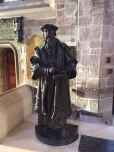 Statue of Reformer John Knox in St Giles Cathedral Edinburgh