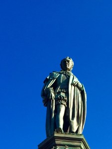 Another monument to Scott looking down at us from the square outside St Giles Cathedral