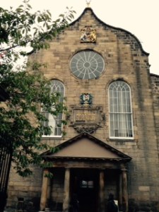 Canongate Kirk, the Kirk of Holyrioodhouse. Built by King David 1 in 1690 after King James VII vacated the Scottish throne. Charles the 1 was crowned King of Scotland there. At the Reformation in 1560 the church became known as the Kirk of Holyrioodhouse.