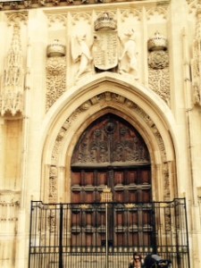 The front entrance to Kings College Chapel
