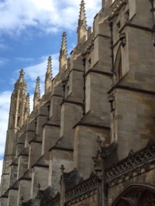 Easily recognised construction of Kings College Chapel in Cambridge