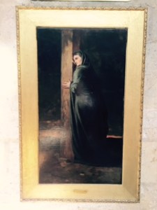 Unusual painting of Mary Magdalene, by Thorburn located in a side chapel of Ripon Cathedral