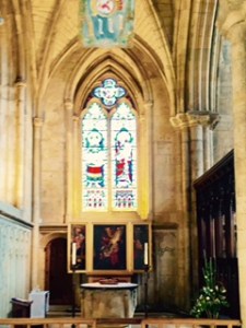 The second more traditional side chapel but also with some modernising features