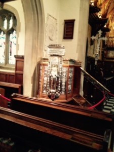 and the silver coated pulpit given by the same gent!