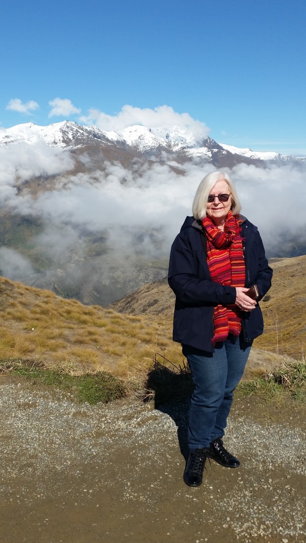 NZ view from Cardrona pass peak